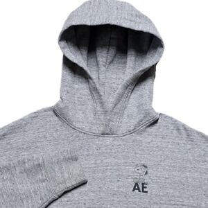 American Eagle X Peanuts Snoopy Gray Hoodie Sweatshirt Mens M Relaxed Fit Baggy